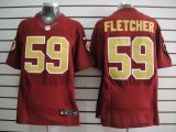 nike nfl washington redskins #59 fletcher elite red jerseys [80