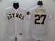 Men's Houston Astros #27 Jose Altuve New White Gold Fashion 2020 Stitched Baseball Jersey