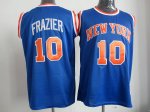 nba new york knicks #10 frazier m&n blue jerseys