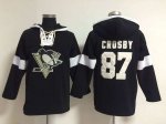 nhl pittsburgh penguins #87 crosby black-white [pullover hooded
