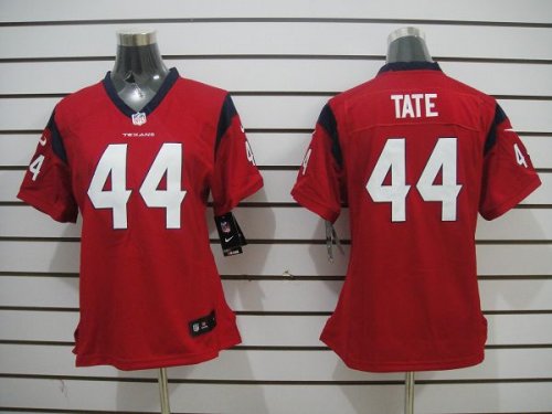 nike women nfl houston texans #44 tate red jerseys