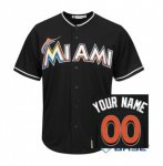 Baseball Miami Marlins Stitched Black Cool Base Jersey