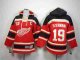 youth nhl detroit red wings #19 yzerman black-red [pullover hood