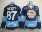 women Hockey Jerseys pittsburgh penguins #87 crosby blue