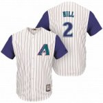 mlb arizona diamondbacks #2 aaron hill white cooperstown collection cool base jerseys