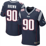 Nike New England Patriots #90 Malcom Brown Navy Blue elite Jerseys