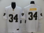 2020 New Football Las Vegas Raiders #34 Bo Jackson White Golden Edition Jersey
