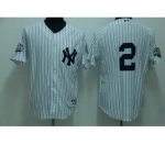 New York Yankees #2 Jeter 2009 world series patchs White