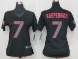 nike women nfl san francisco 49ers #7 kaepernick black [nike imp