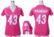 nike women pittsburgh steelers #43 polamalu pink [draft him ii t