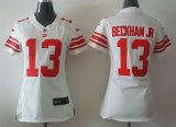 Women NFL New York Giants #13 Odell Beckham Jr Nike White Game jerseys
