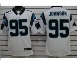 nike nfl carolina panthers #95 johnson elite white jerseys