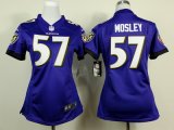 nike women nfl baltimore ravens #57 mosley purple jerseys