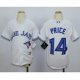 youth mlb toronto blue jays #14 david price white majestic cool base jerseys