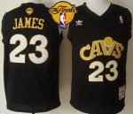 nba cleveland cavaliers #23 lebron james black fashion the finals patch stitched jerseys