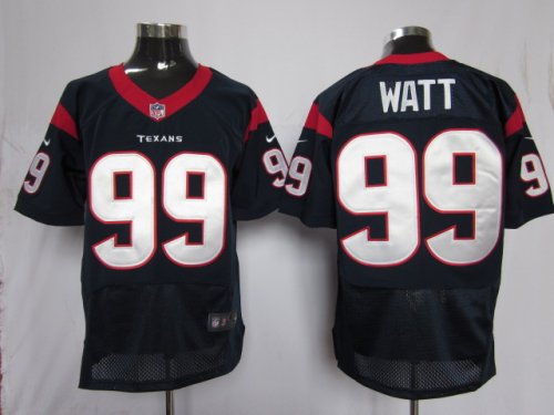 nike nfl houston texans #99 watt elite blue jerseys