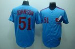 Baseball Jerseys montreal expos #51 johnson m&n blue