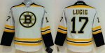 youth nhl boston bruins #17 lucic white jerseys