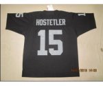 nike nfl oakland raiders #15 hostetler black jerseys [game]