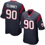 Men's Nike Houston Texans #90 Jadeveon Clowney Game Blue NFL jerseys