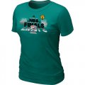 women nba oklahoma city thunder green T-Shirt [2012 Champions]