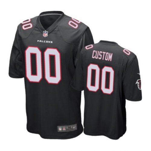 Atlanta Falcons #00 Custom Black Nike Game Jersey - Men\'s