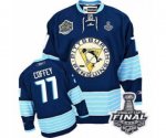 Men's Reebok Pittsburgh Penguins #77 Paul Coffey Authentic Navy Blue Third Vintage 2017 Stanley Cup Final NHL Jersey