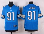 nike detroit lions #91 jones elite blue jerseys