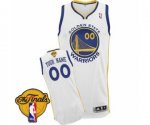 Men's Adidas Golden State Warriors Customized Authentic White Home 2017 The Finals Patch NBA Jersey