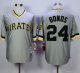 mlb pittsburgh pirates #24 barry bonds grey throwback jerseys [mitchell and ness]