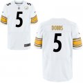 Men's NFL Pittsburgh Steelers #5 Josh Dobbs Nike White 2017 Draft Pick Elite Jersey