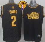 nba cleveland cavaliers #2 kyrie irving black precious metals fashion the finals patch stitched jerseys