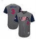 Men's USA Baseball #3 Ian Kinsler Majestic Grey 2017 World Baseball Classic Stitched Jersey