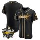 Custom Houston Astros World Series Stitched Black Gold Special Flex Base Jersey