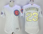 men mlb chicago cubs #23 ryne sandberg white 2017 gold program flex base champion stitched baseball jerseys