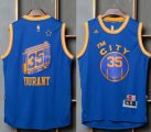 nba golden state warriors#35 kevin durant blue throwback stitched jerseys