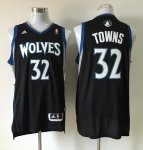 nba minnesota timberwolves #32 towns black jerseys [revolution 3