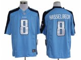 nike nfl tennessee titans #8 matt hasselbeck blue jerseys [game]