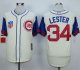 mlb jerseys Chicago Cubs #34 Jon Lester Cream 1942 Turn Back The