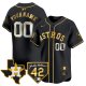 Custom Houston Astros 2024 Robinson And Texas Patch Vapor Premier Limited Black Stitched Jersey