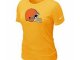 Women Cleveland Browns Yellow T-Shirts
