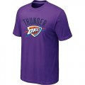 nba oklahoma city thunder big & tall primary logo purple T-Shirt