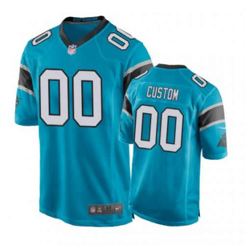 Carolina Panthers #00 Custom Blue Nike Game Jersey - Men\'s
