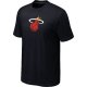 nba miami heat big & tall primary logo black T-Shirt