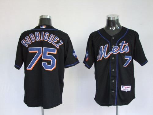 Baseball Jerseys new york mets #75 rodriguez black(2009 logo)