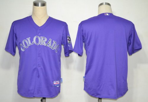 mlb colorado rockies blank purple cheap jerseys