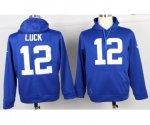 nike nfl indianapolis colts #12 luck blue [pullover hooded sweat