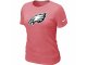Women Philadelphia Eagles Pink Logo T-Shirt