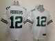 nike nfl green bay packers #12 aaron rodgers white jerseys [game
