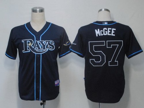 Baseball Jerseys tampa bay rays #57 mcgee dark blue(cool base)